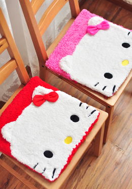 創(chuàng)意卡通可愛(ài)hello kitty毛絨沙發(fā)墊 汽車坐墊 辦公