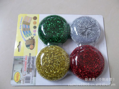 【【廠家直銷】義烏市 金銀四色清潔球 百潔布 創意日用品 熱銷品】價格,廠家,圖片,百潔布、洗碗巾,彭來勇(個體經營)-